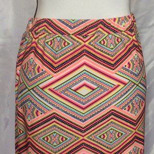 Bobby Brookes Women Colorful Size L Long Skirt Slits on Sides Pre-Owned.